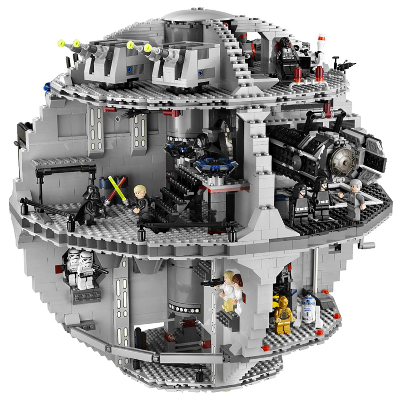 レゴ社製デス・スターの全貌と、その建造現場の極秘映像。 -『スター 