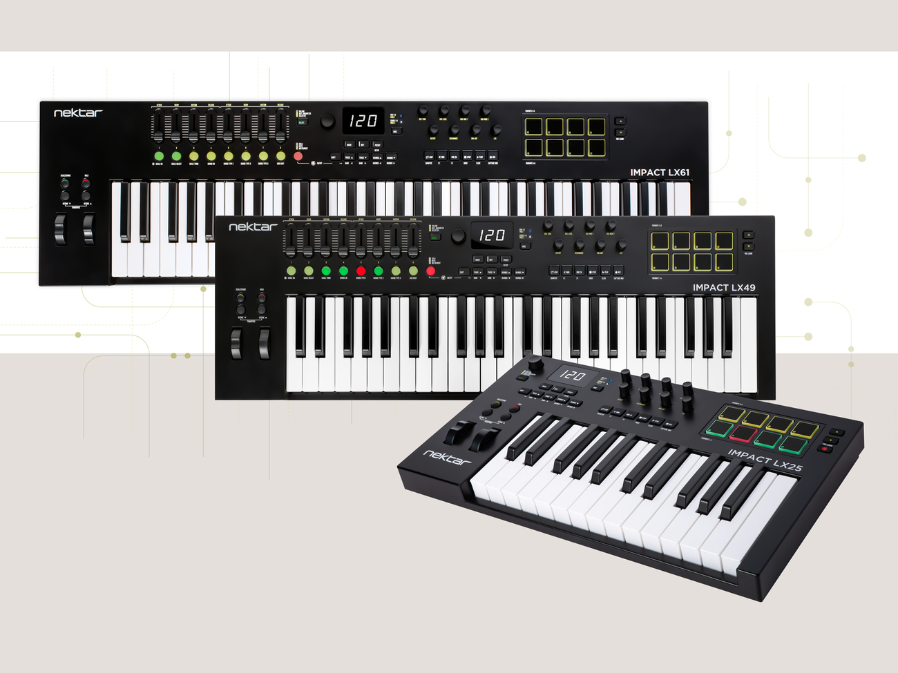 Nektar TechnologyのMIDIコントローラーImpact LX mk3が登場 