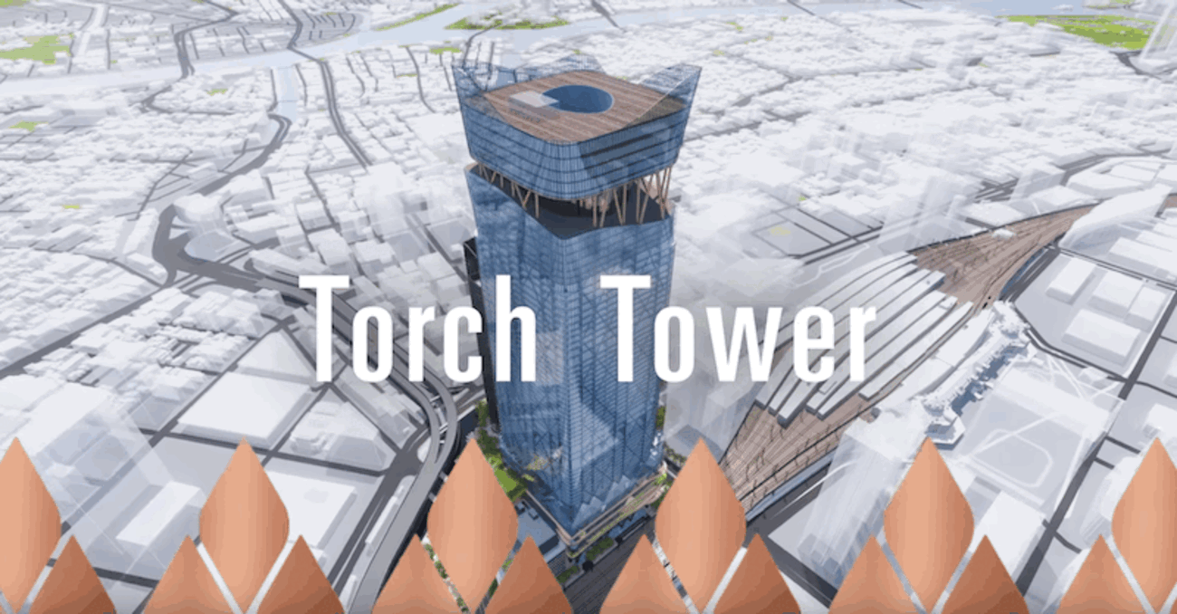 1770 385mタワー「Torch Tower」着工 竣工は2028