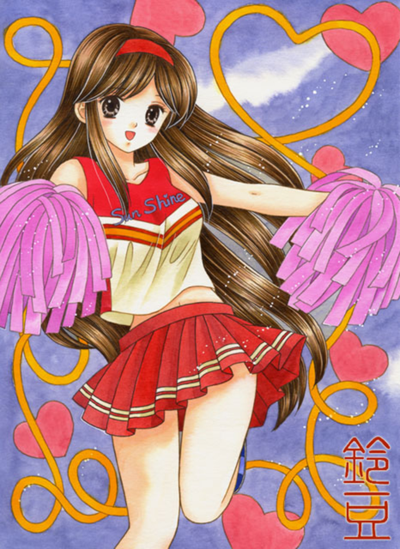 Theかぼちゃワイン　朝丘夏美（エル）背景付きセル画 Theかぼちゃワイン 朝丘夏美（エル）背景付きセル画 Theかぼちゃ