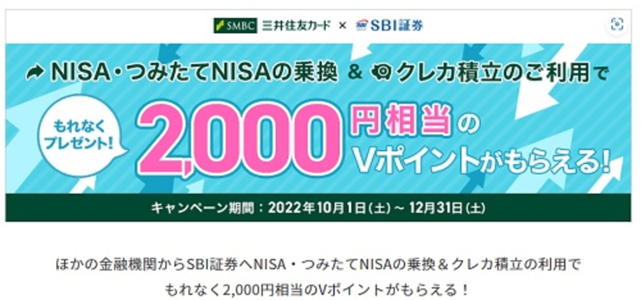 SBI証券「NISA・つみたてNISA乗換キャンペーン」 - つみたてライダー
