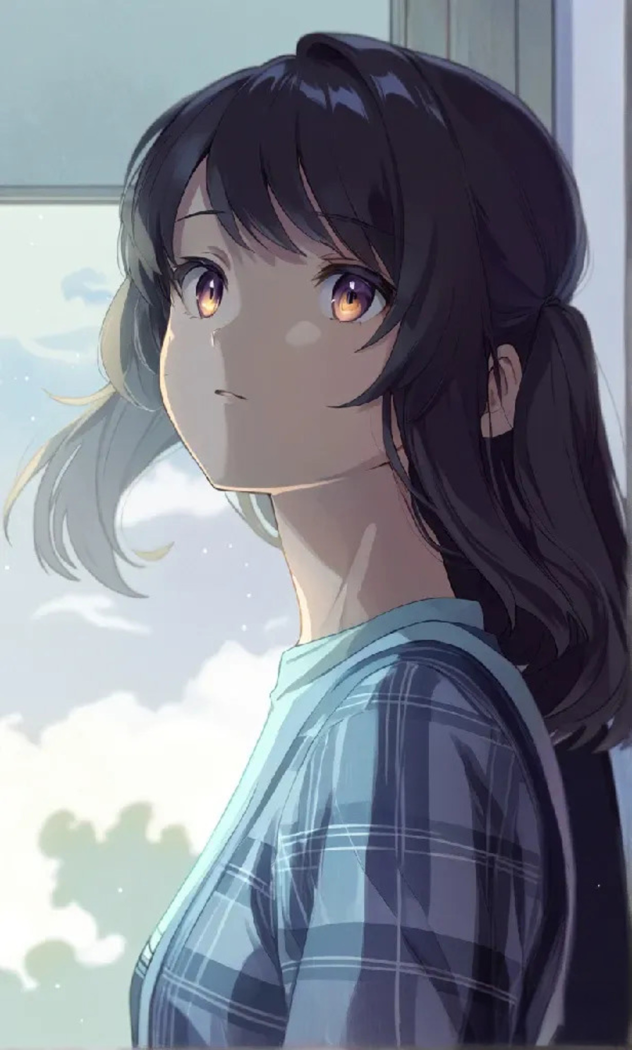 アニメ風女性肖像スケッチ backend=imagemagick;version=1;