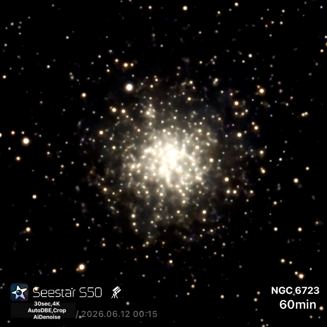 星見娘で電視観望6113(NGC6723 Chandelier Cluster in Sgr) - よしべや