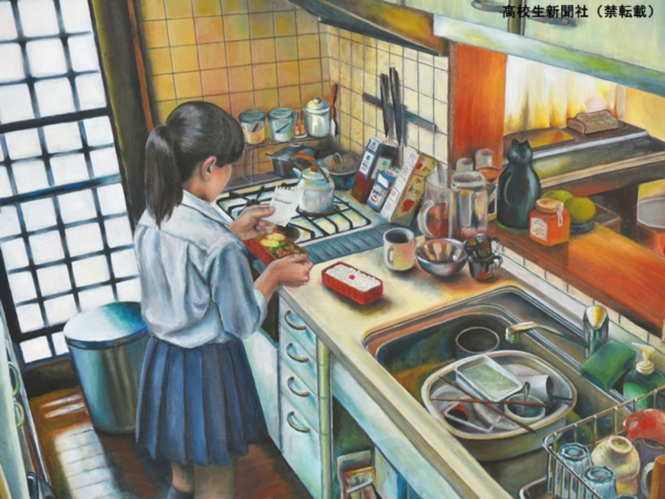 高校生ギャラリー油絵】「ひかりのぬくもり」（神奈川・湘南高校