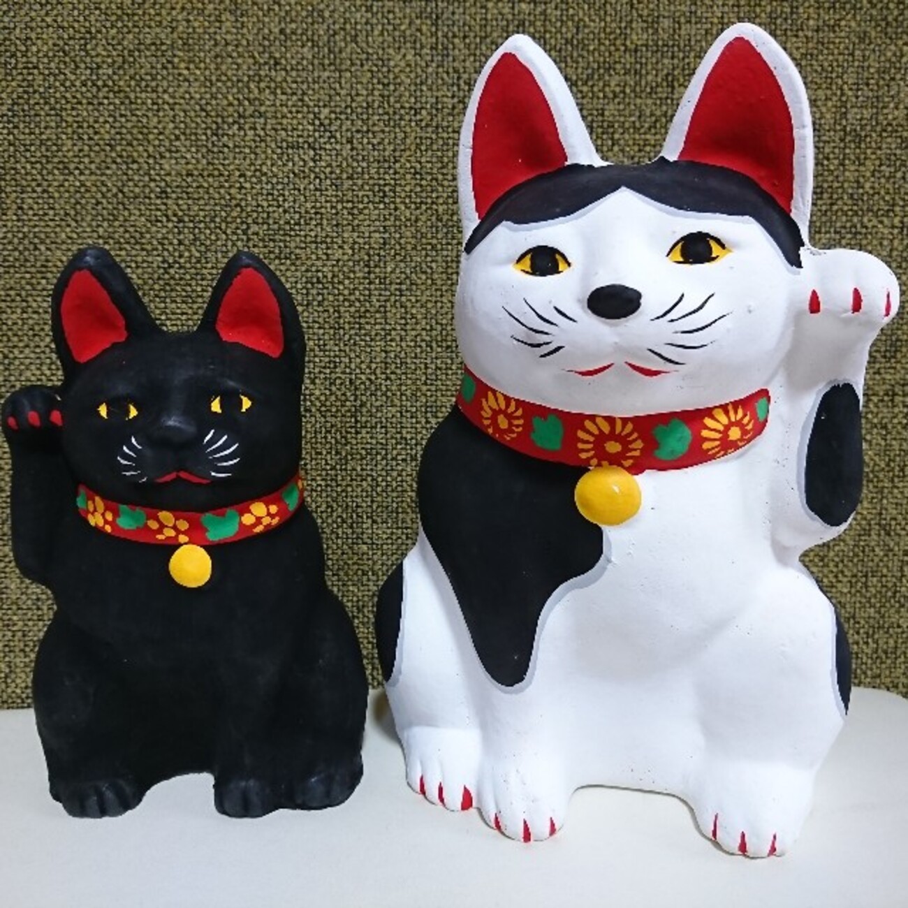 招き猫81の2【愛知】三河旭土人形 - 郷土玩具/招き猫十八番