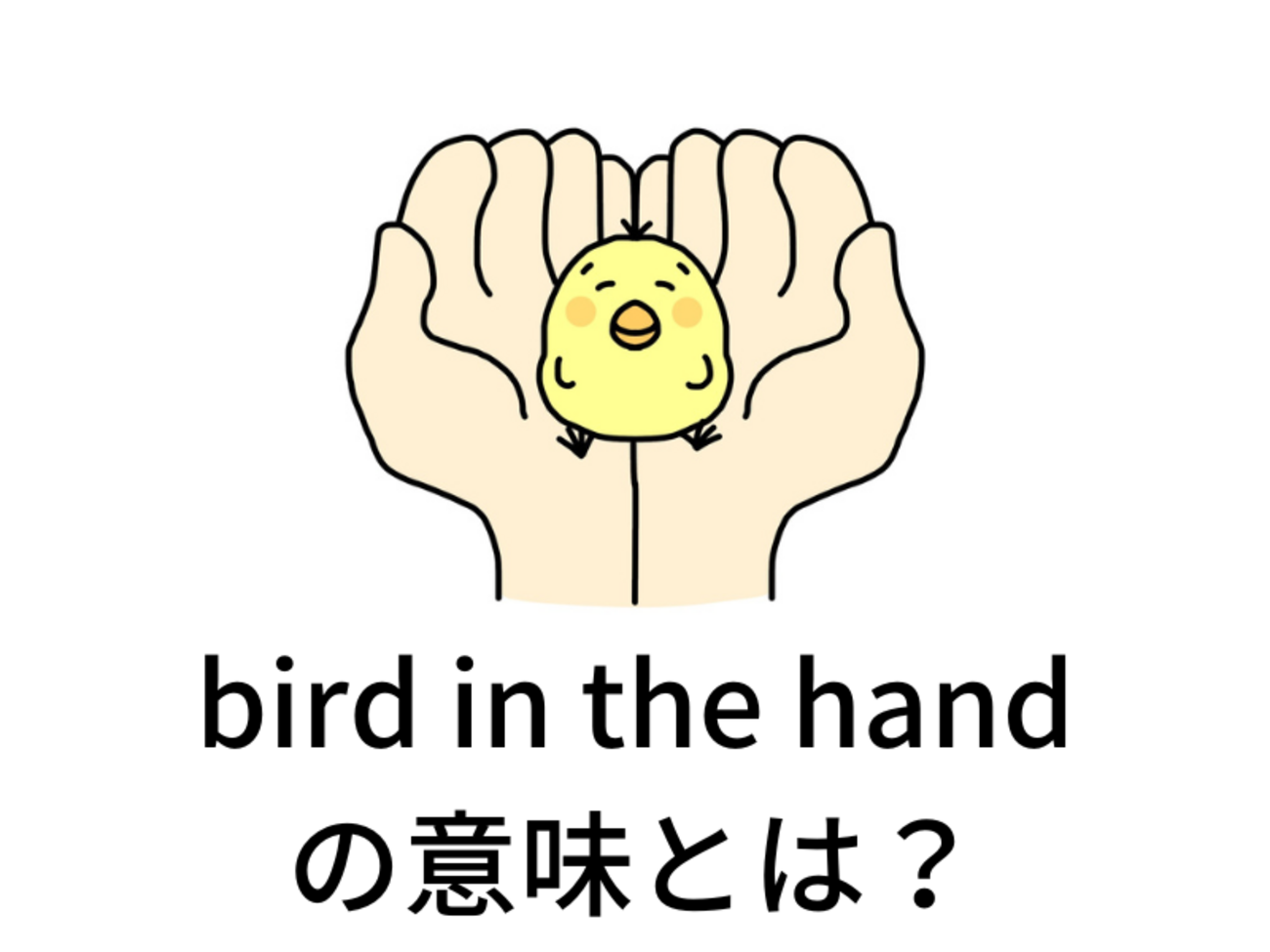 bird in the hand「手の中の鳥」の実際の意味とは？ - 海外ドラマオタクの本当に使える英語