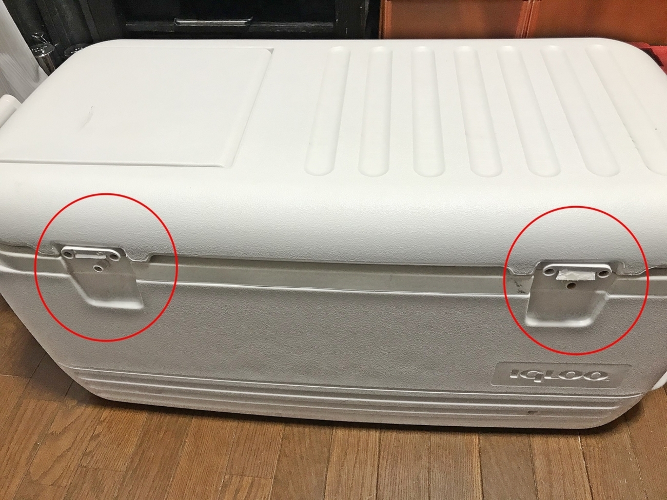 IGLOO/イグルーのクーラーでよく壊れる「ラッチ」の改善方法！ 【 安く 