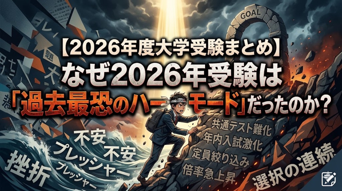 2026年度大学受験まとめ】なぜ2026年受験は「過去最恐のハードモード