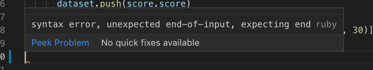 VSCode で Ruby の syntax error を表示する - mallowlabsの備忘録