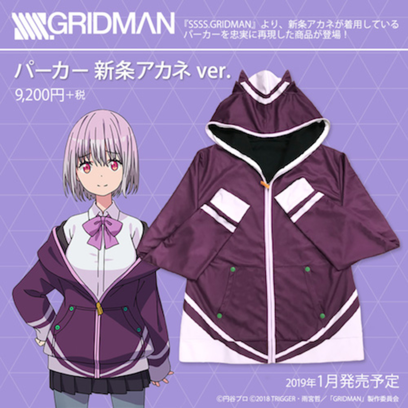 グリッドマン】SSSS.GRIDMAN『パーカー 新条アカネ ver.』【中外鉱業 