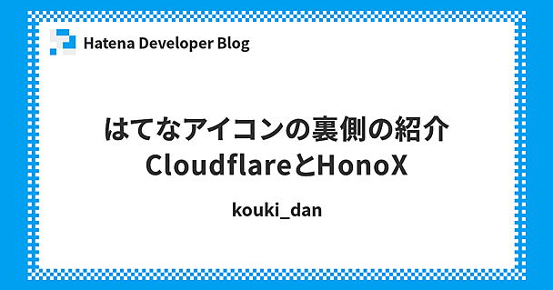 はてなアイコンの裏側の紹介 CloudflareとHonoX
