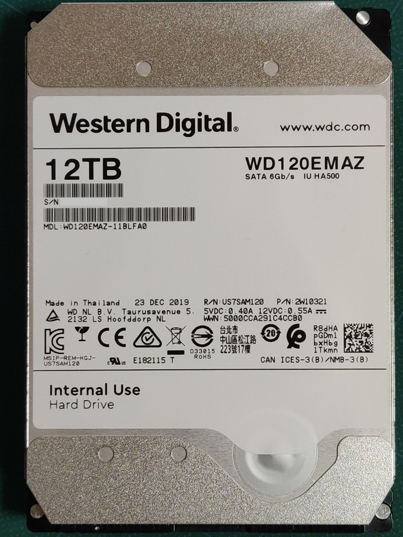 HGST 12TB HDD ハードディスク WD シーゲート HUH721212ALE604