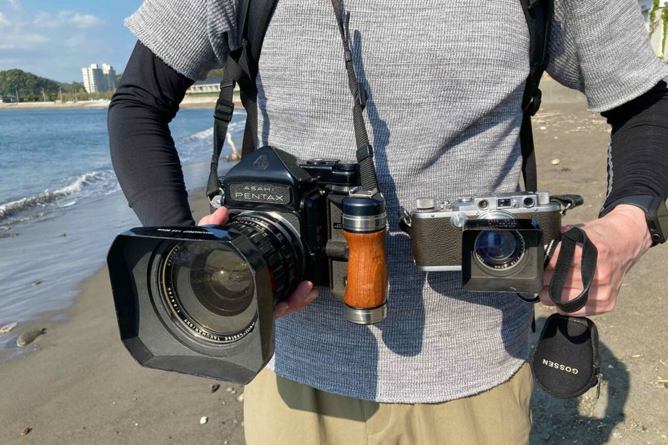 PENTAX6x7とSMC Takumar 6x7 55mm f3.5にモノクロフィルムで内房を撮っ 