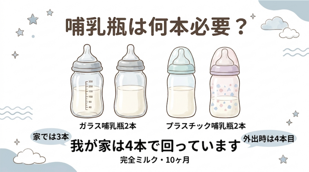 哺乳瓶は何本必要？完全ミルクの我が家は4本で回っています - 初心者 