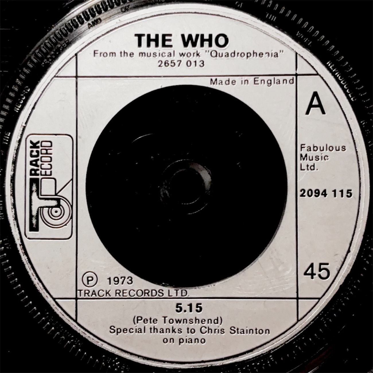 5.15 / The Who【UK盤】 - レコード評議会