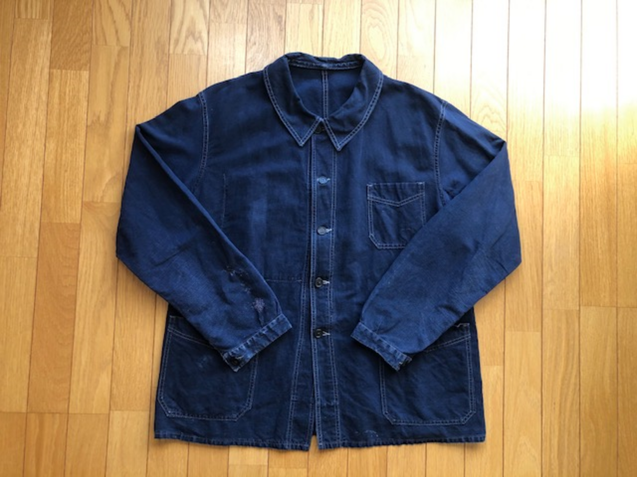 My Vintage Collection ①> French Indigo Linen Work Jacket 