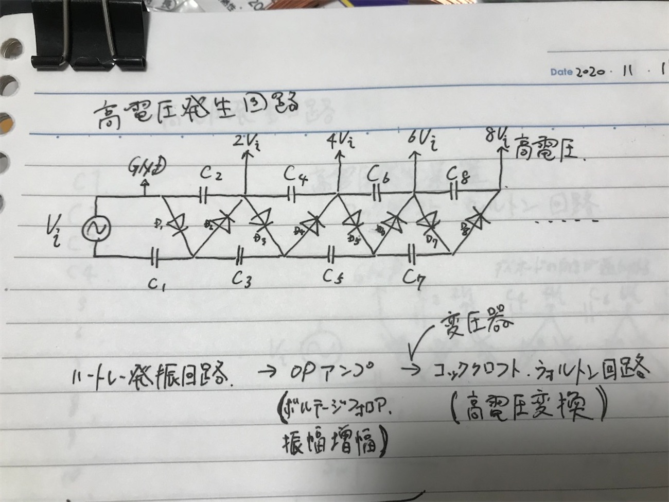 コッククロフト・ウォルトン回路の製作 - Rightblue9のブログ