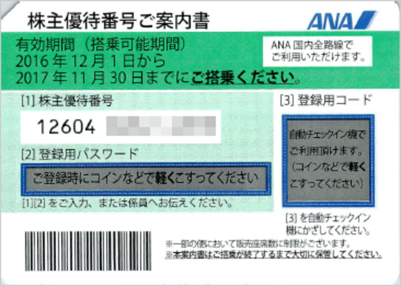 誰でもわかるANA株主優待券の使い方 - ANAとマイルのパパじゃない