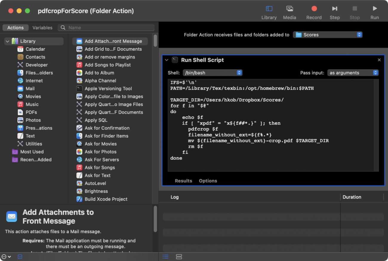 フォルダアクションが Finder から消えた件: hkob の雑記録 (4)