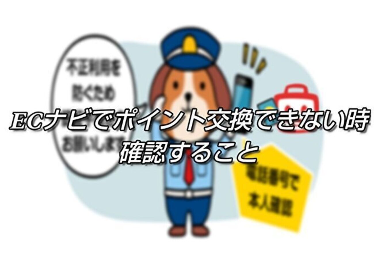 ECナビでポイント交換、本人認証できない時に確認しておくことは？ - ポイLifeマネー