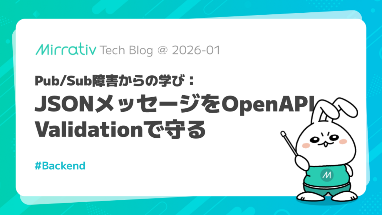 Pub/Sub障害からの学び：JSONメッセージをOpenAPI Validationで守る - Mirrativ Tech Blog