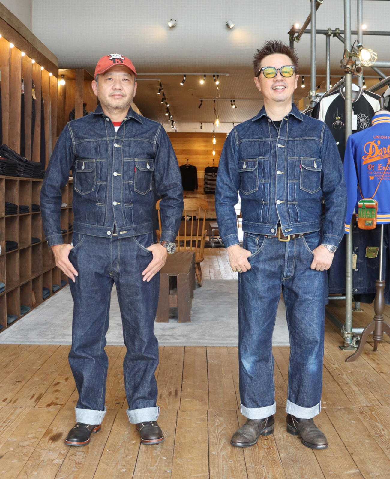 CUSHMAN クッシュマン 〜2人の色落ち物語〜 定番デニムオンデニム 