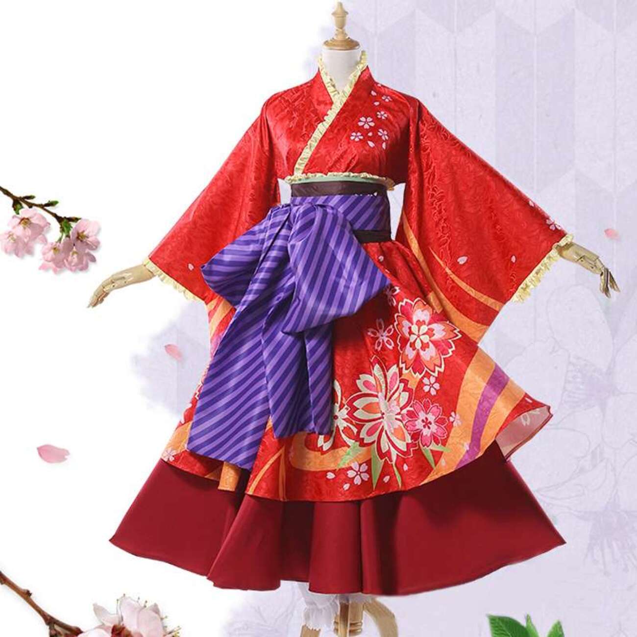 神楽 かぐら 掛け軸 神楽着物 桜柄 浴衣 コスプレ衣装 backend=imagemagick;version=1;