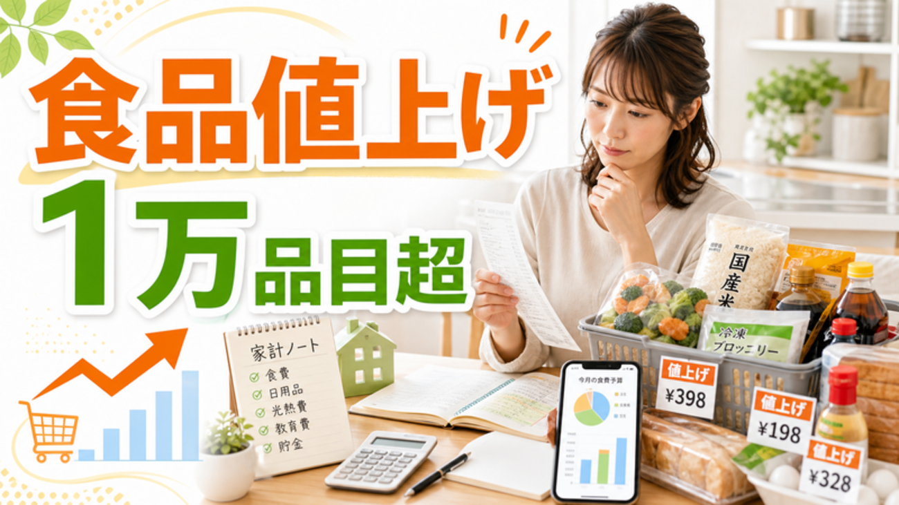 食品値上げ2026年は1万品目超え｜加工食品・調味料・飲料が家計を直撃