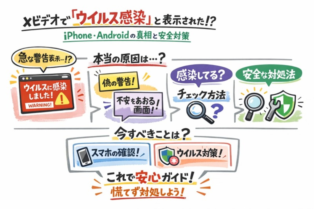 xビデオ ウイルス感染 アンドロイド iphone