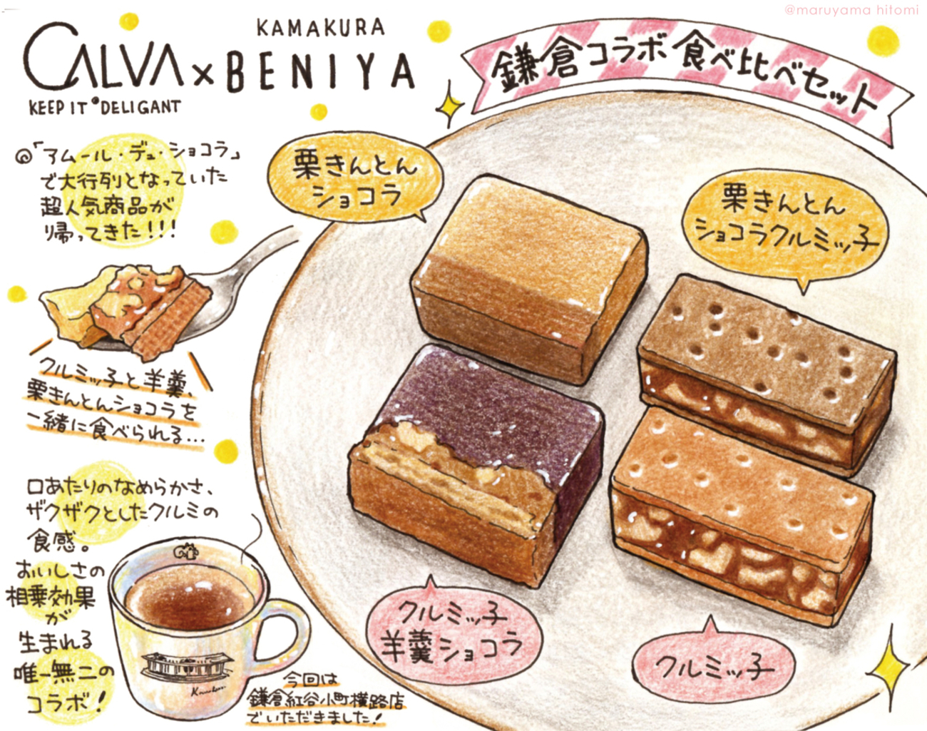 食レポ in 鎌倉】CALVA×鎌倉紅谷「鎌倉コラボ食べ比べセット」を食べ 
