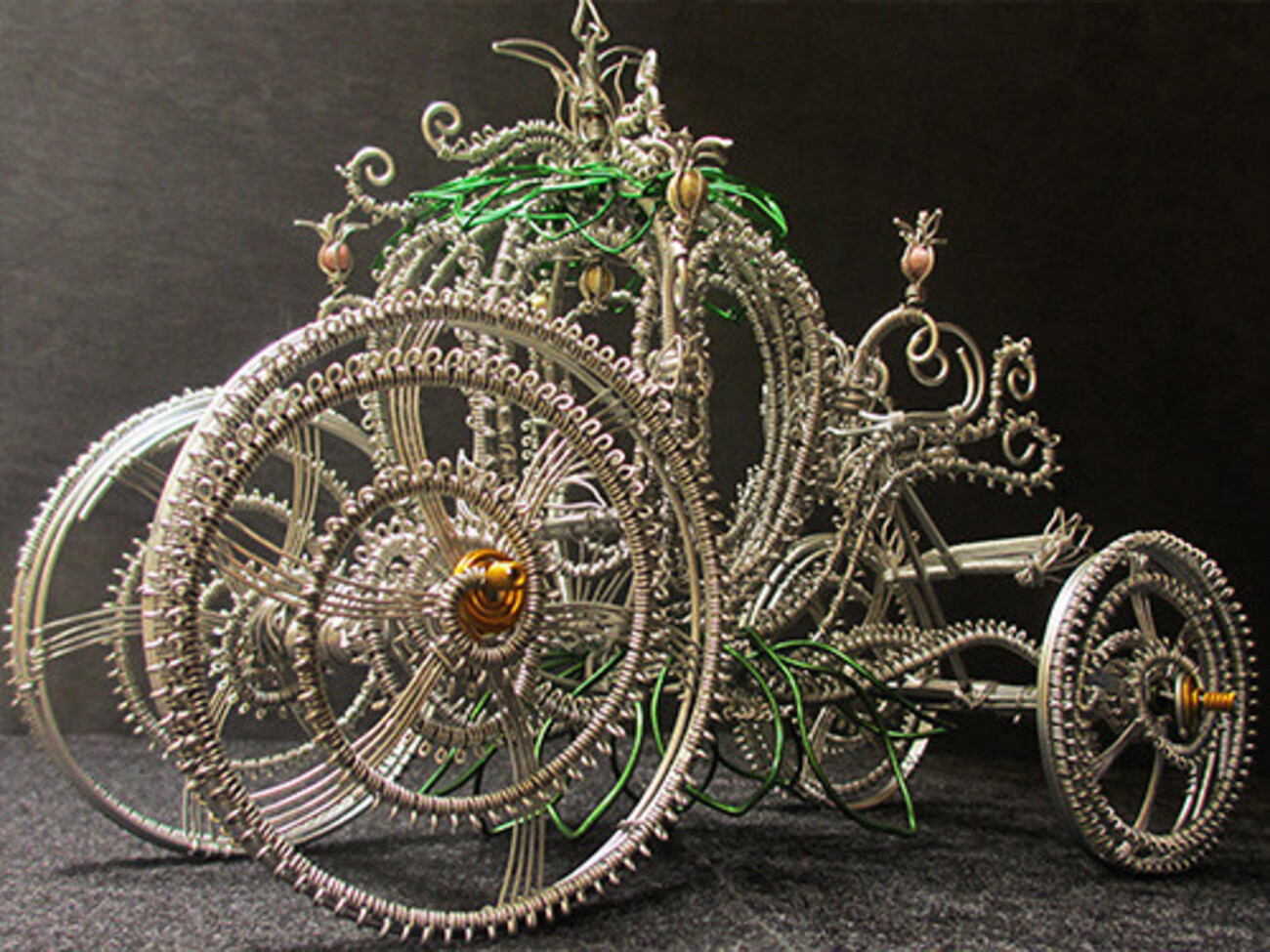 ワイヤークラフト作品 「かぼちゃの馬車」 - ワイヤークラフト＆gardening