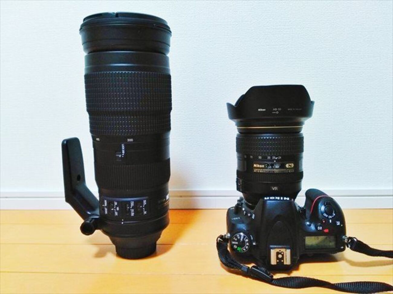 NIKON AF-S NIKKOR 200-500mm f/5.6E ED VR」のサイズ感とカメラバック 