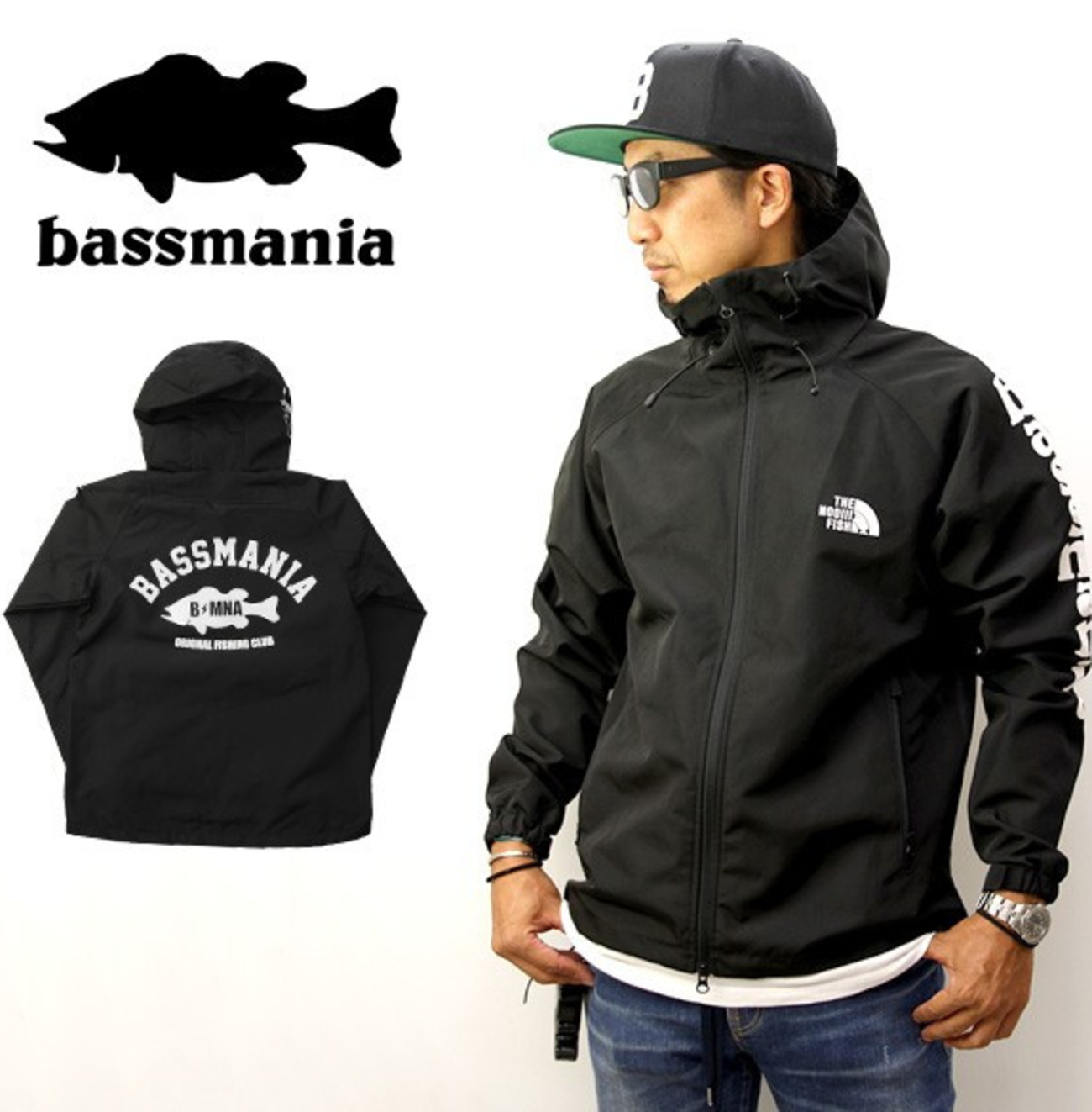 バスマニア 括っ bassmania ナイロンジャケット です。