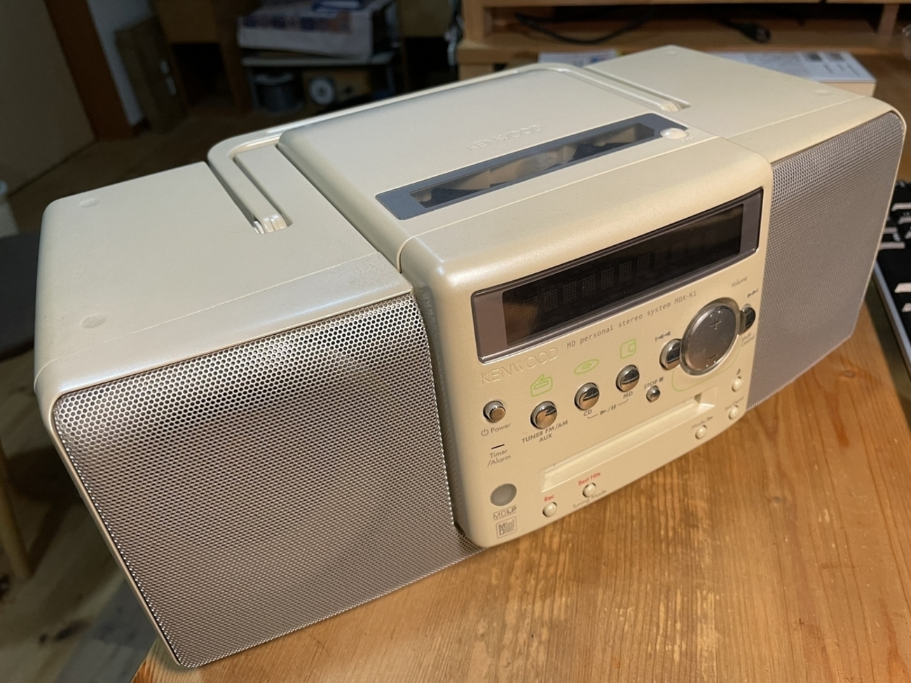 ケンウッド MDX-E7LTD MD ラジカセ【AM/FM◯ ない 他不良 ジャンク】
