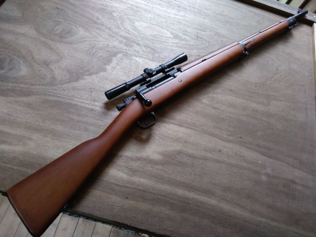 S＆T スプリングフィールドM1903 リアルウッド エアコッキングガン 