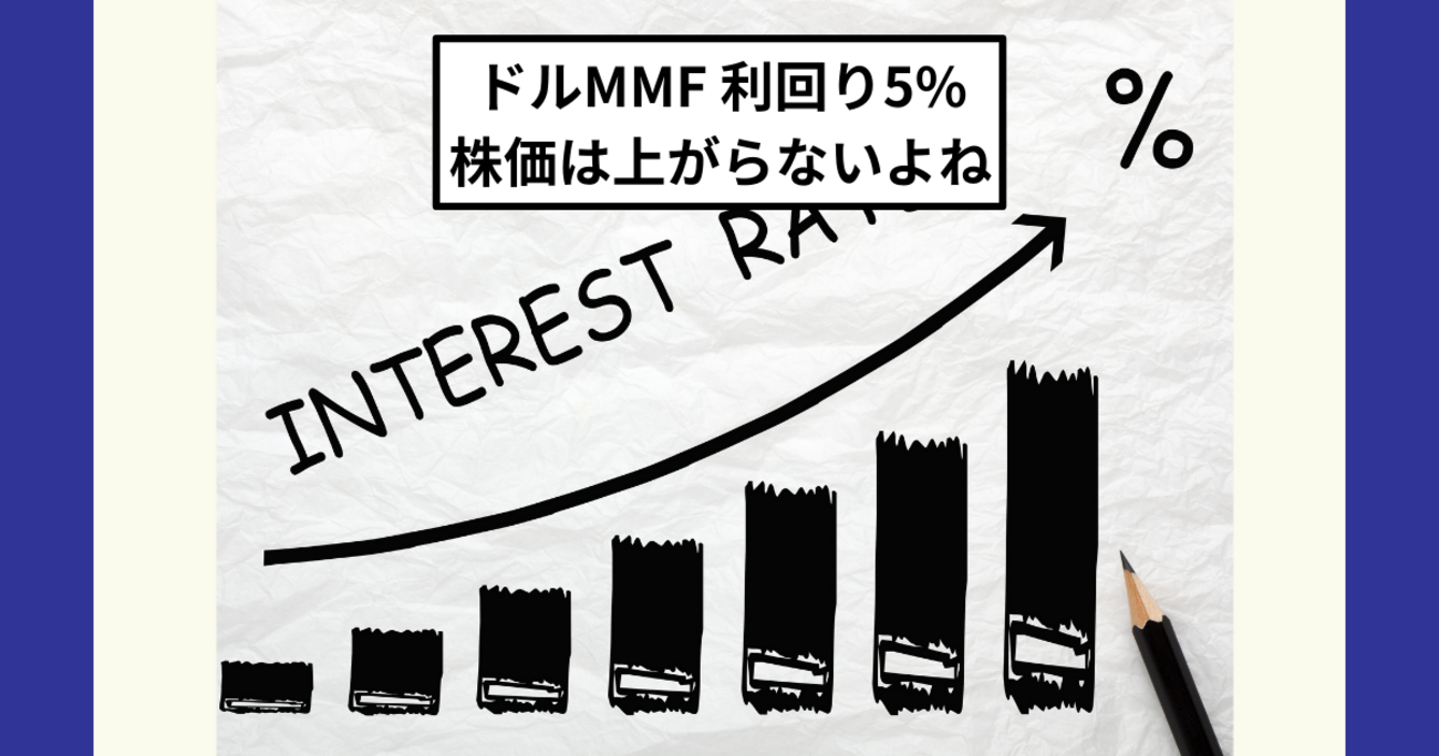 米ドルMMFの金利が5%！高金利下では株価の爆発は期待できず、コツコツ仕込もう。 - Dr.ちゅり男のインデックス投資