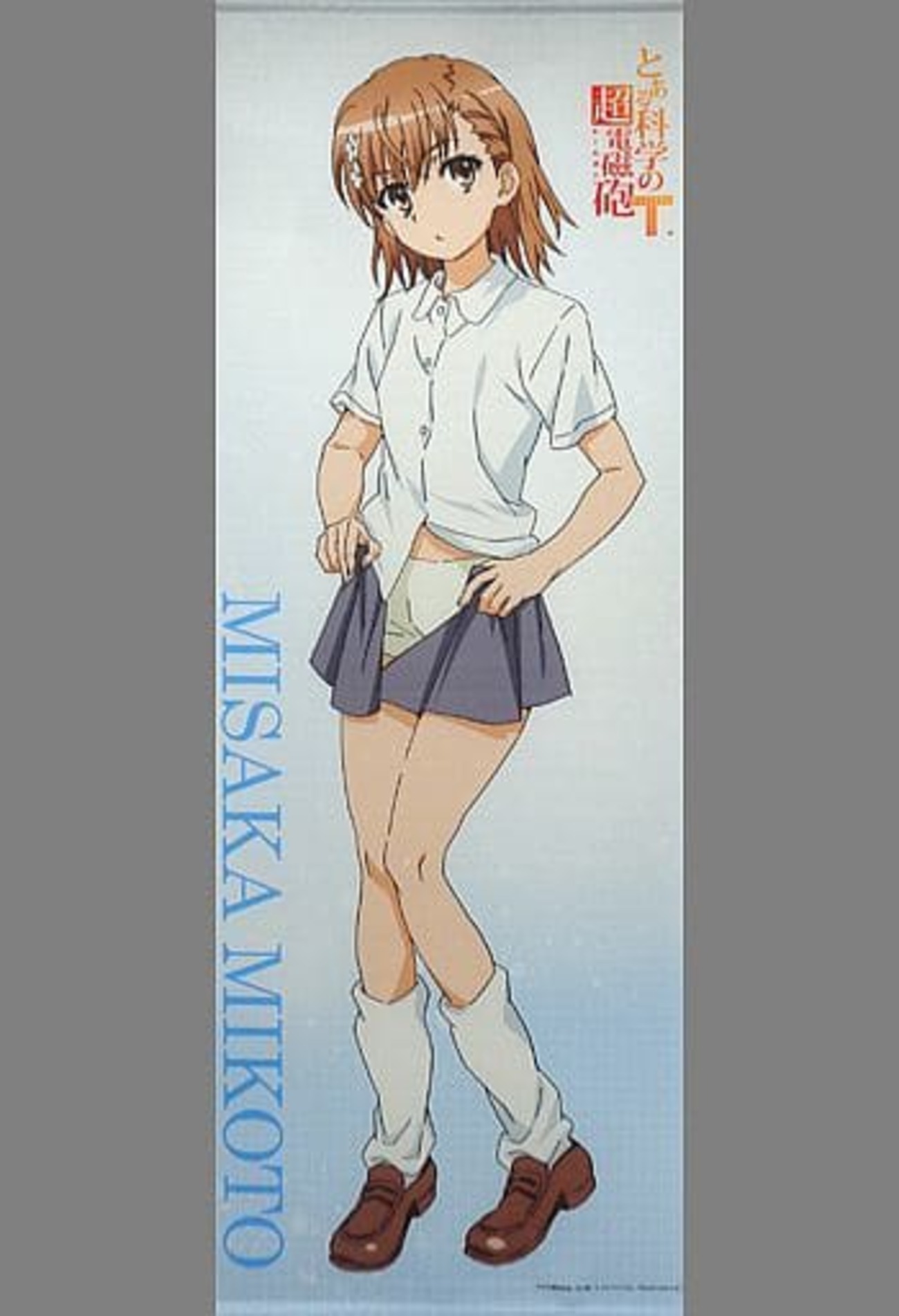 今御坂美琴 制服ver. 描きおろし等身大タペストリー 「くじ引き堂 と 