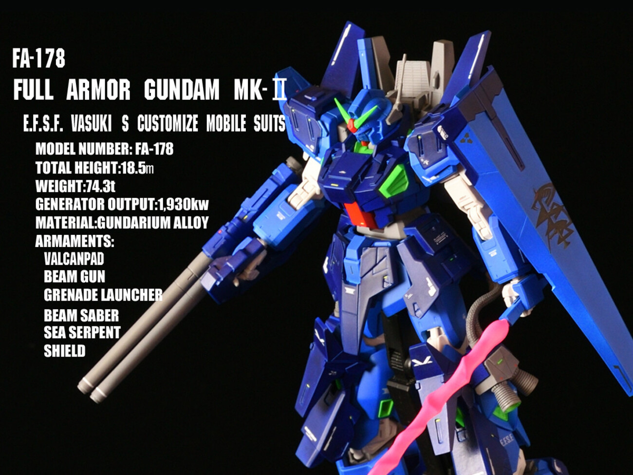 SOU ガンダムMk-2 ヴァースキカラー ヴァースキ専用フルアーマーガンダムマークⅡ完成記事 - MIYUTO