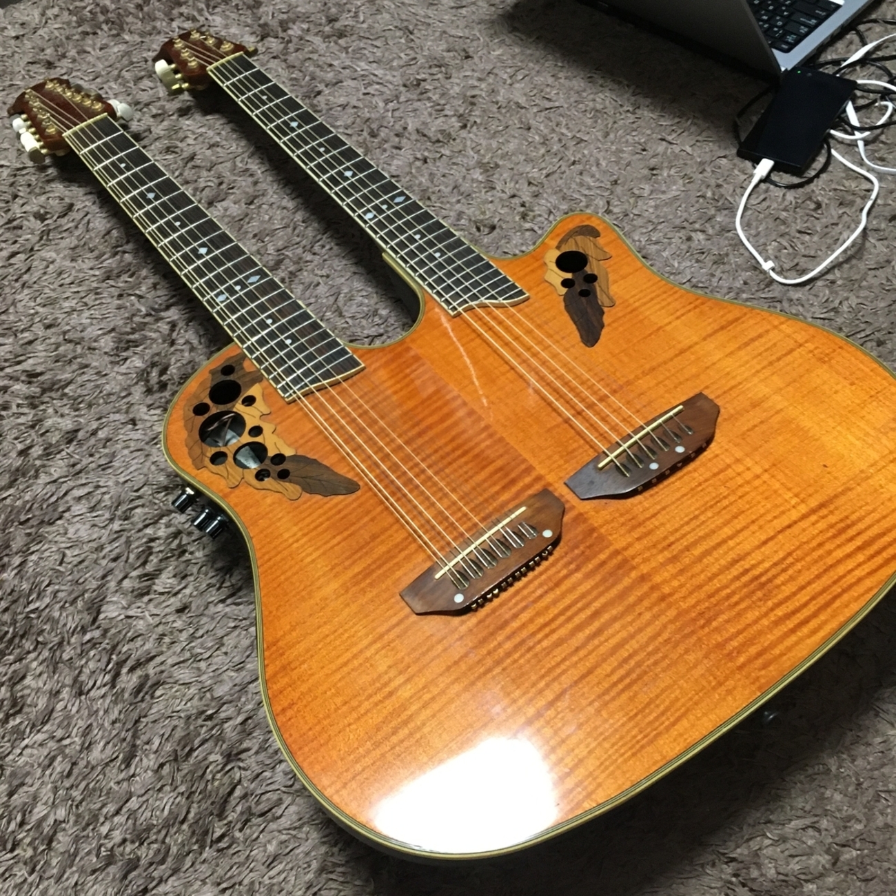 ギター】Ovation ダブルネック CSD-215 12弦側ネック折れ→その後 