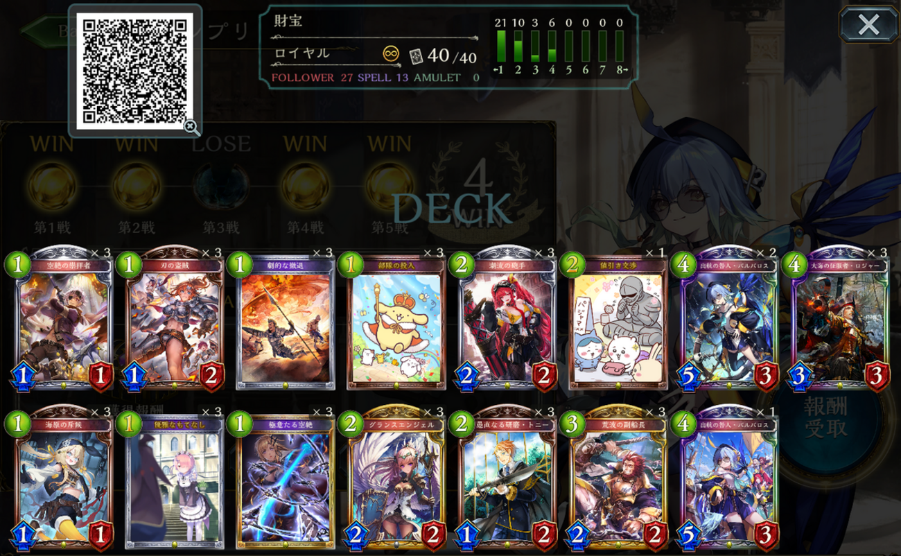 シャドウバース】財宝ロイヤル【アンリミテッド】【リサージェント