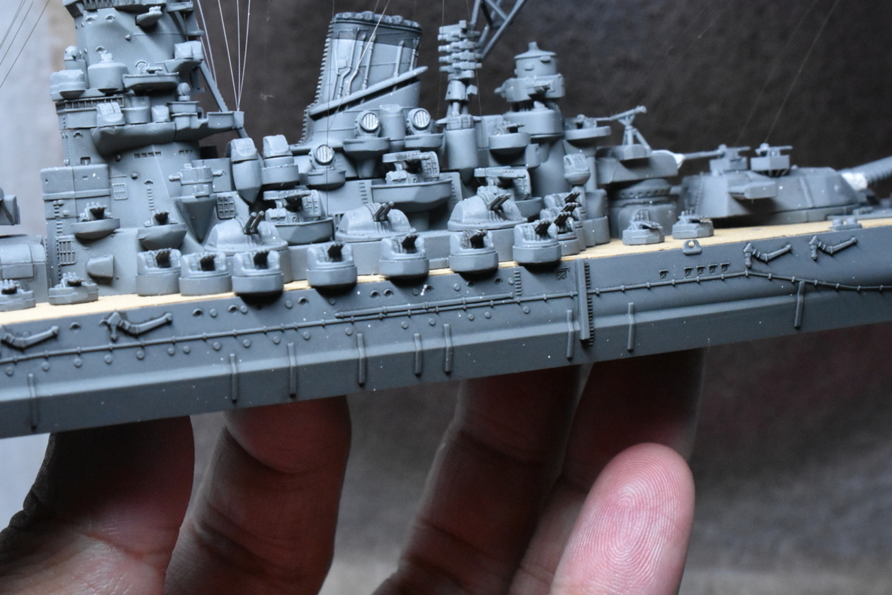 1/700戦艦大和の建造記録(8) 汚しを入れて艦Next大和完成 - そう