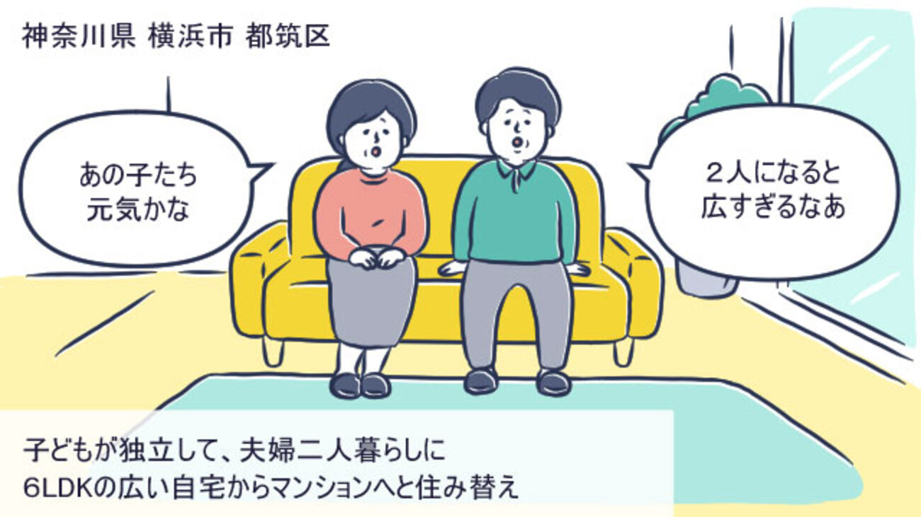 家族6人で暮らした6LDKの広い一戸建て。子どもの独立後マンションに住み替え／神奈川県横浜市都筑区Mさん（50代）