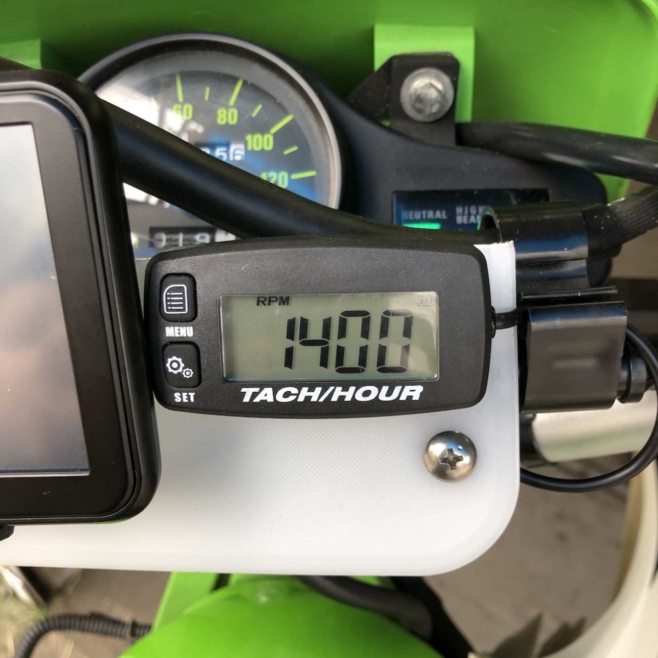 KDX125SRにタコメータを装着 - koleben