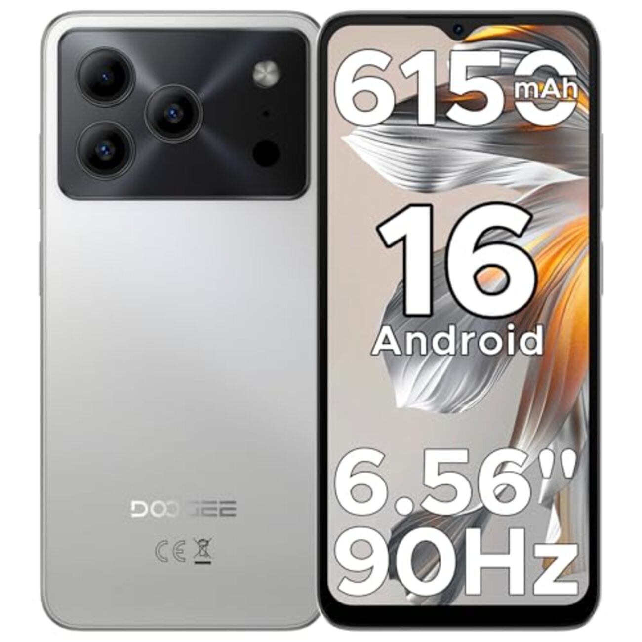 大幅再値下げしました　アンドロイドスマホ15　note58 Doogee-スマートフォン,note 58, 8GB, 128GB,6250mAh,Android 15,6.75