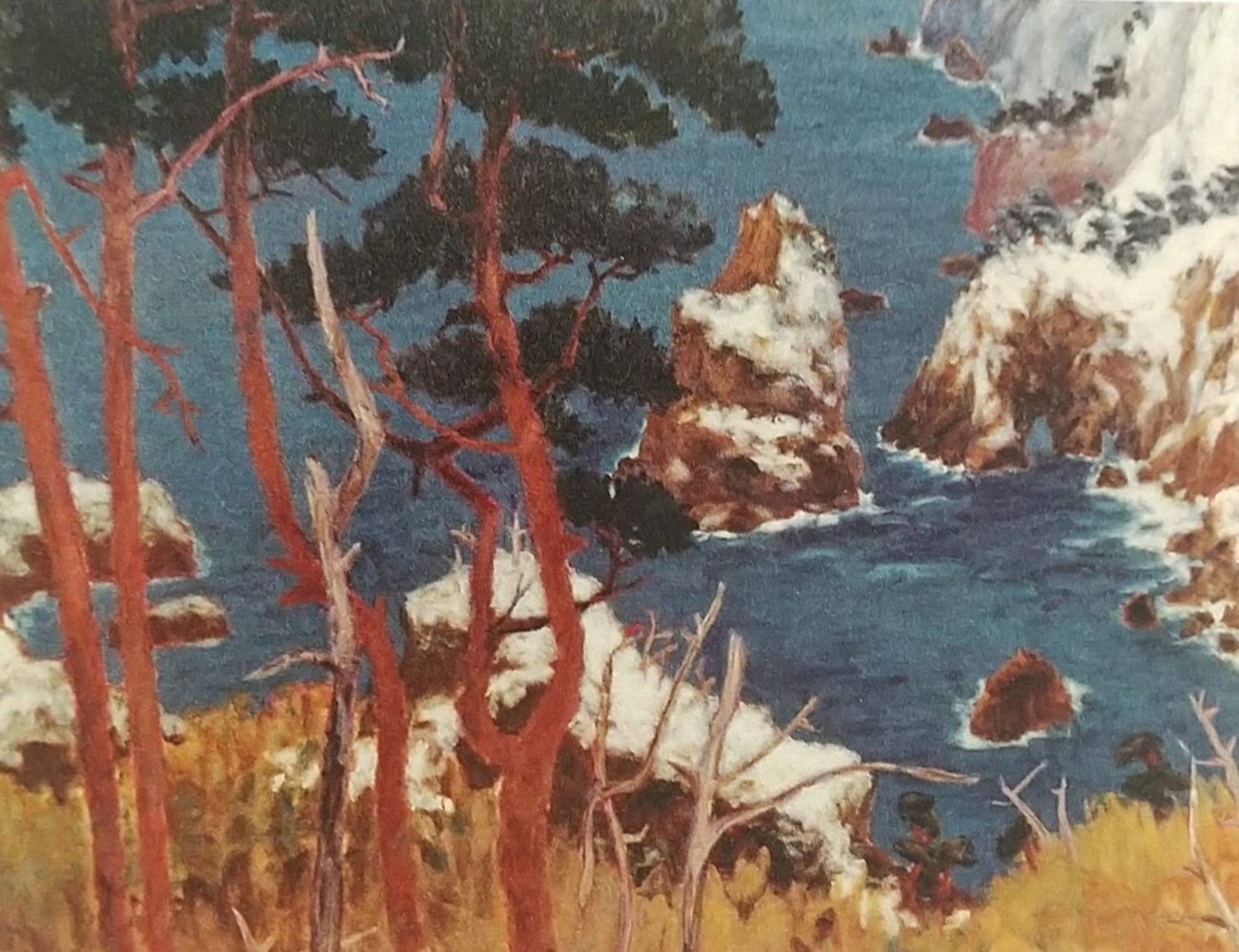 陸中海岸北山崎」F10 油絵 油彩画 絵画 アート