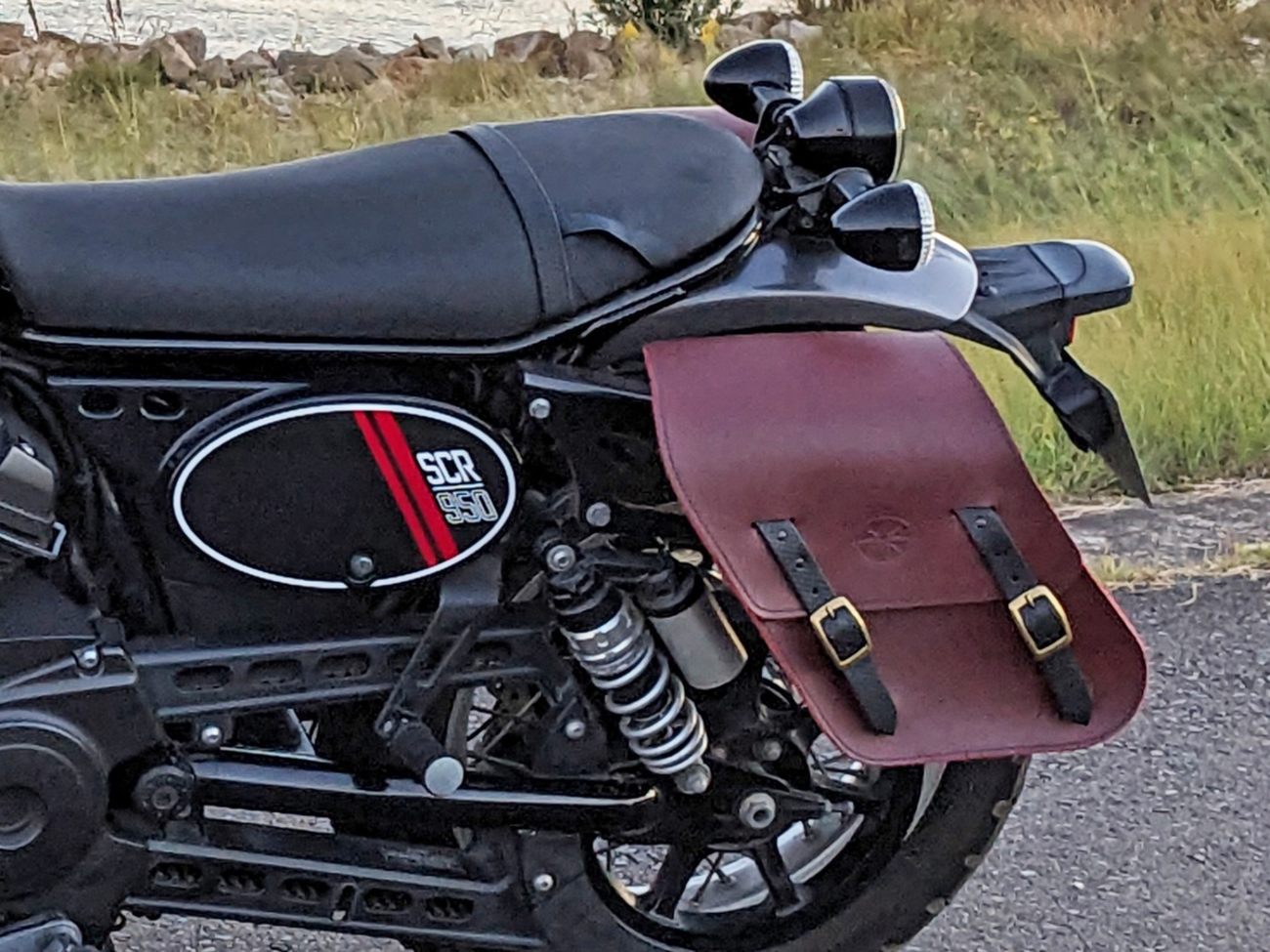 SCR950に付いていたワイズギアのサドルバッグ&ステーボルトにも SCR950に付いていたワイズギアのサドルバッグ&ステーボルトにも