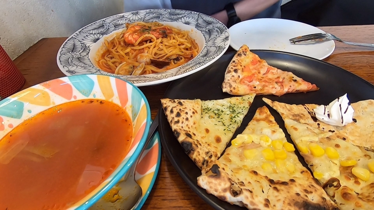 テリア　パスタセット　ピッツァ　チャーシュー 送料無料 イタリアンセット 4人前】本格パスタ＆ピッツァ セット 2種類