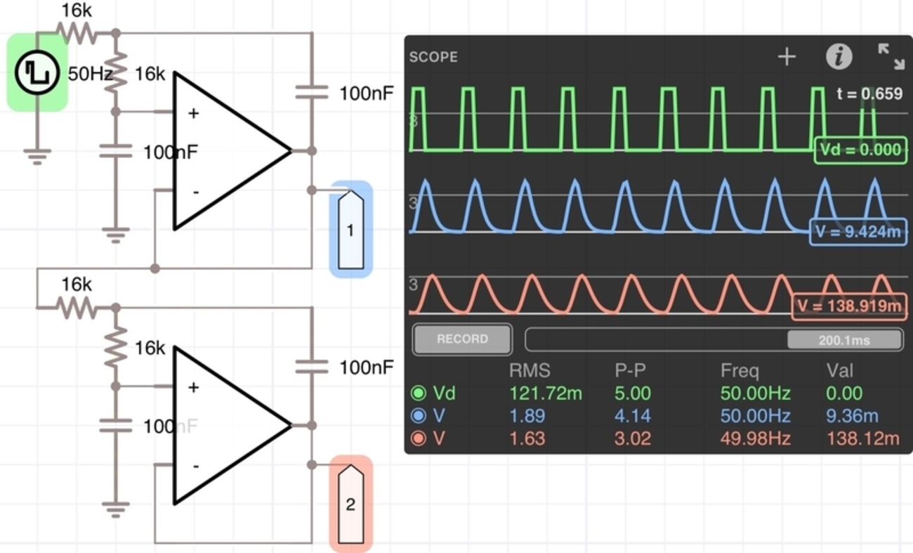 オペアンプ正帰還型2次ローパスフィルタ - NOBのArduino日記！