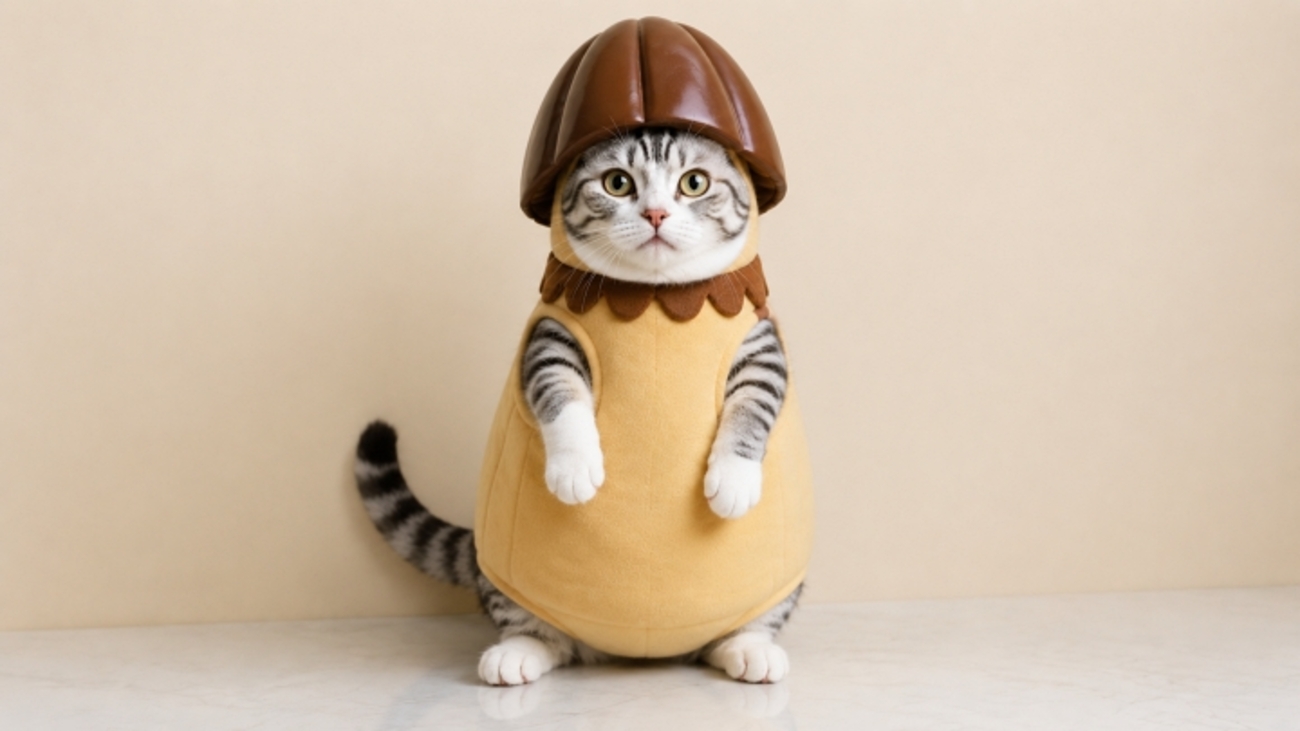 きのこの山になった猫