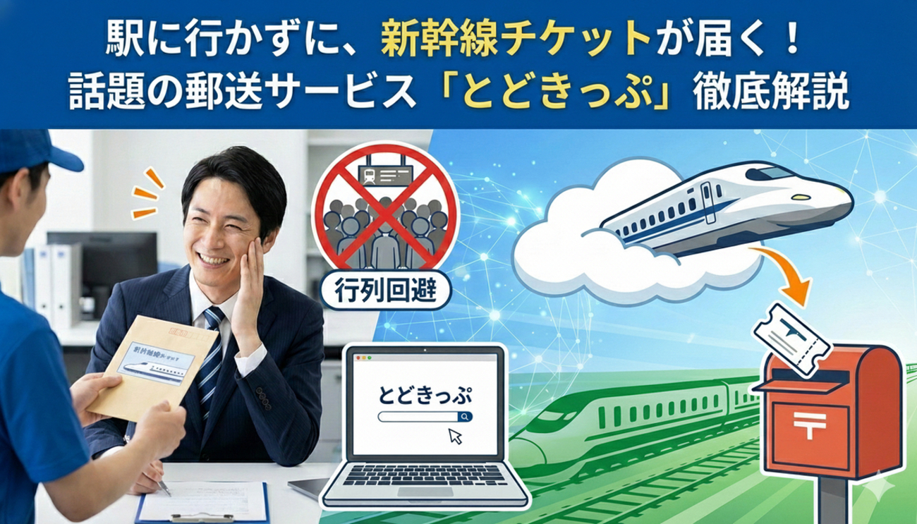新幹線チケットを郵送で受け取る方法は？便利すぎる「とどきっぷ」の評判・メリット・使い方を徹底解説！ - ミルミルBlog